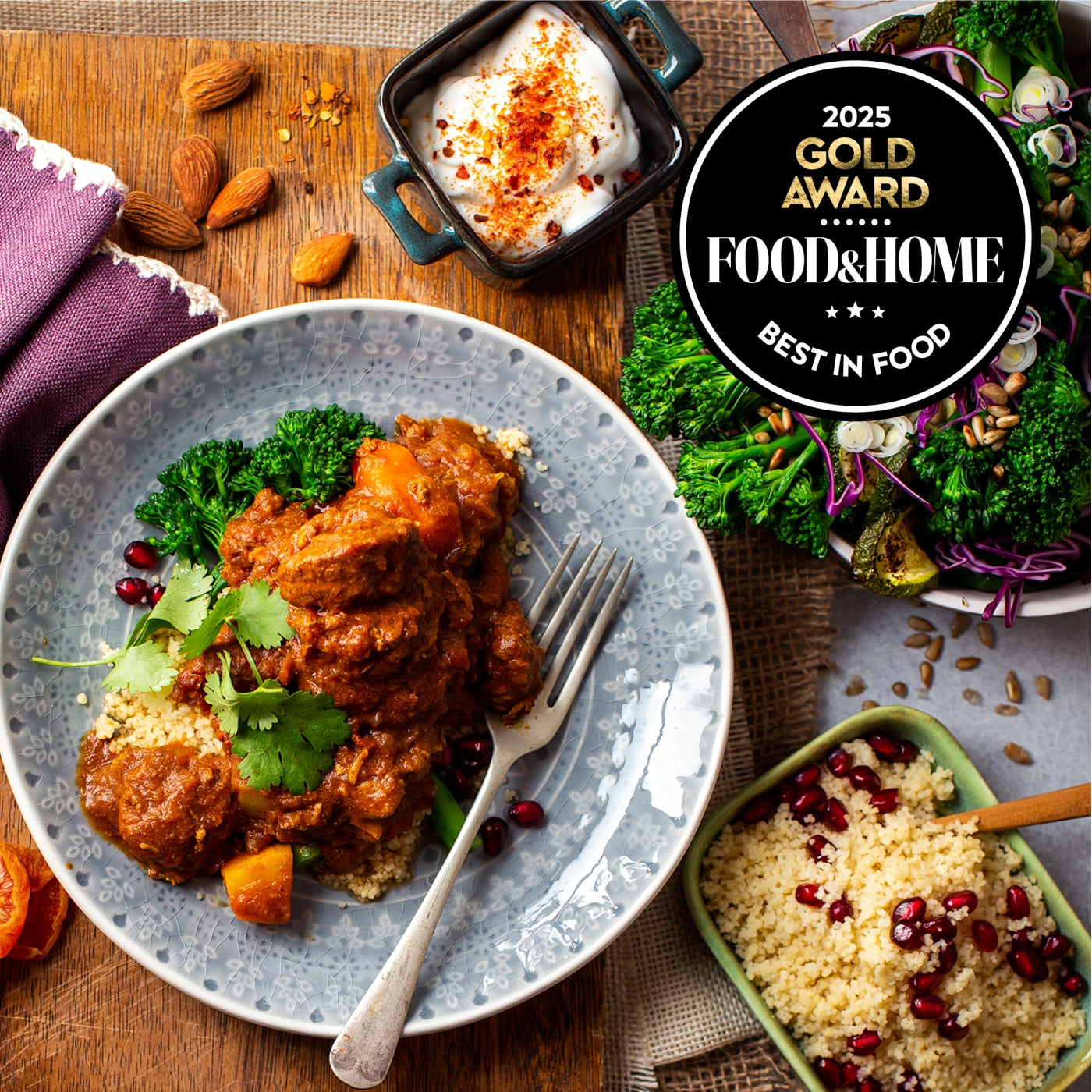 Lamb Tagine with Apricots and Almonds