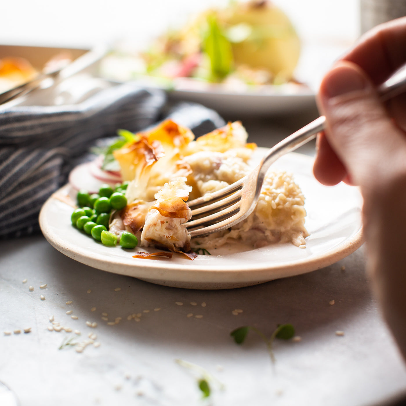 Chicken, Leek and Mushroom Phyllo Pie