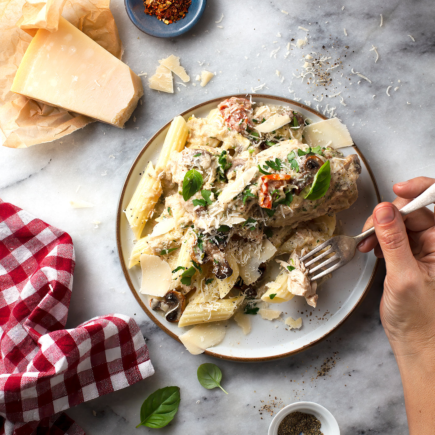 Don's Creamy Parmesan Chicken Fillets with Basil Pesto