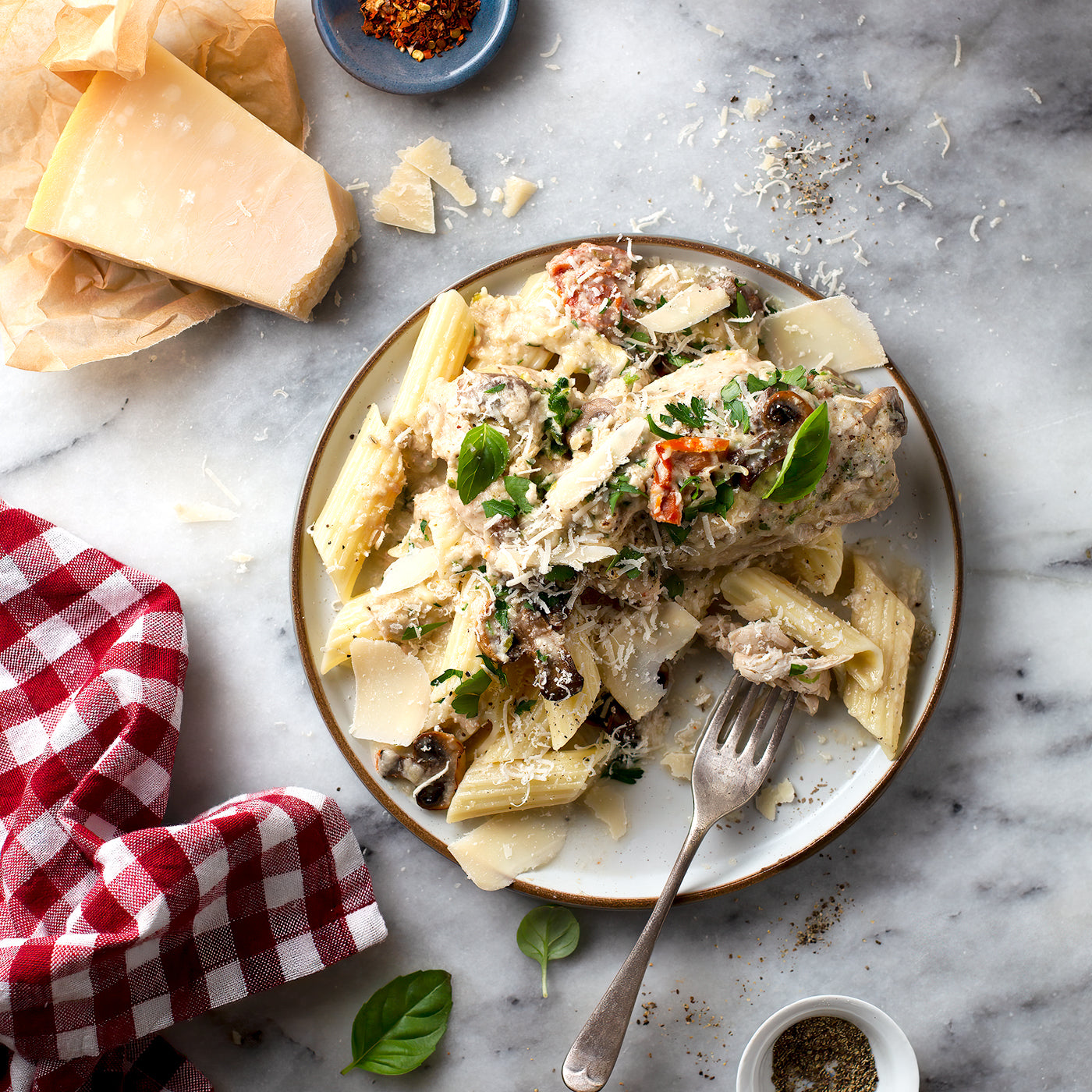 Don's Creamy Parmesan Chicken Fillets with Basil Pesto
