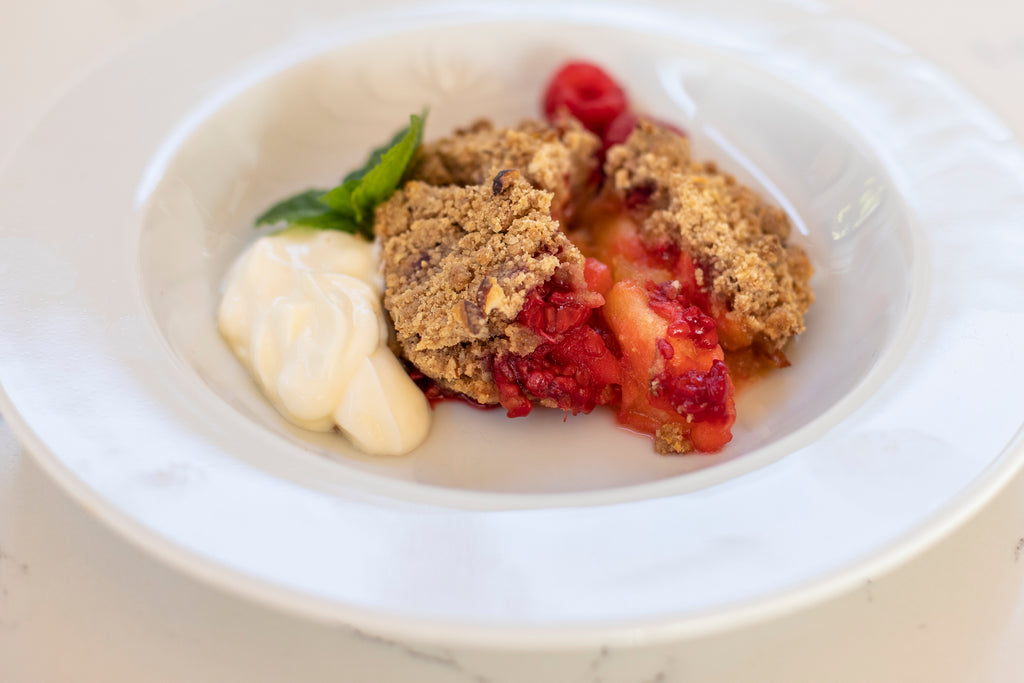 Apple and Mixed Berry Crumble 